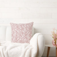 Boho Botânico Rosa Branco Folhagem Rosa
