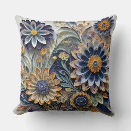 Almofada Boho Botânico Zentangle Floral