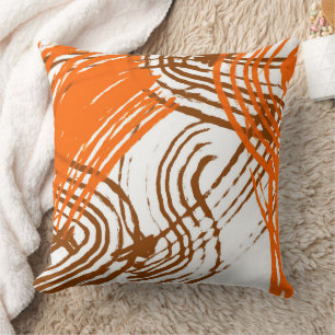 Almofada Boho Brown, Design Abstrato Laranja