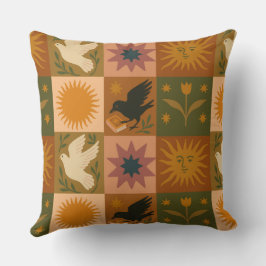 Almofada Boho Celestial | Sol e Lua Retrospectiva