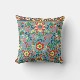 Almofada Boho Chic Retro Oriental Floral