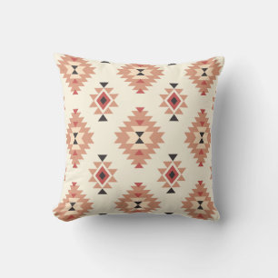 Almofada Boho Cream e Dusty Pink Sudoeste Aztec Design