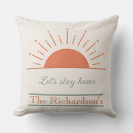 Almofada Boho Cream Let's Stay Home Pillow Sunrise Design