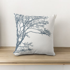 Almofada Boho da árvore do Solteiro azul