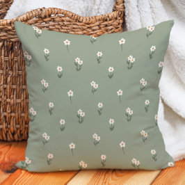 Almofada Boho Decorativo Floral Ditsy Cottagecore Verde