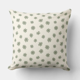 Almofada Boho Ditsy Sage Green Floral Cottage Core Neutral