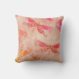 Almofada Boho Dragonflies em rosa