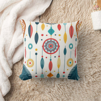 Almofada Boho Dreamcatcher Pattern Throw Pillow