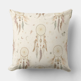 Almofada  Boho Dreamcatcher Throw Pillow | Ethereal Feather