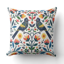 Boho Floral Fauna Padrão Reversível