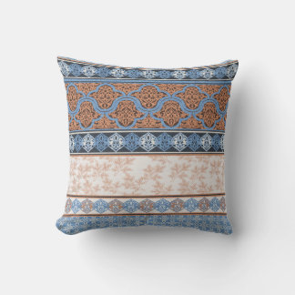 Almofada Boho Floral Stripes: Coleção Étnica Sem Costura