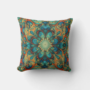 Almofada Boho Flower Colorida Swirls