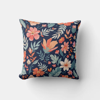 Almofada Boho Garden Whimsy - Travesseiro decorativo Floral