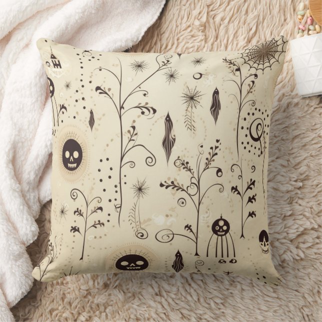 Almofada Boho Halloween Máscaras e Padrão de Suportes Botân (Cobertor)