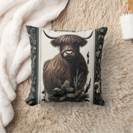 Almofada Boho Highland Cow