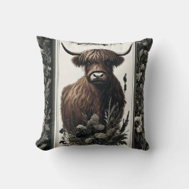 Almofada Boho Highland Cow