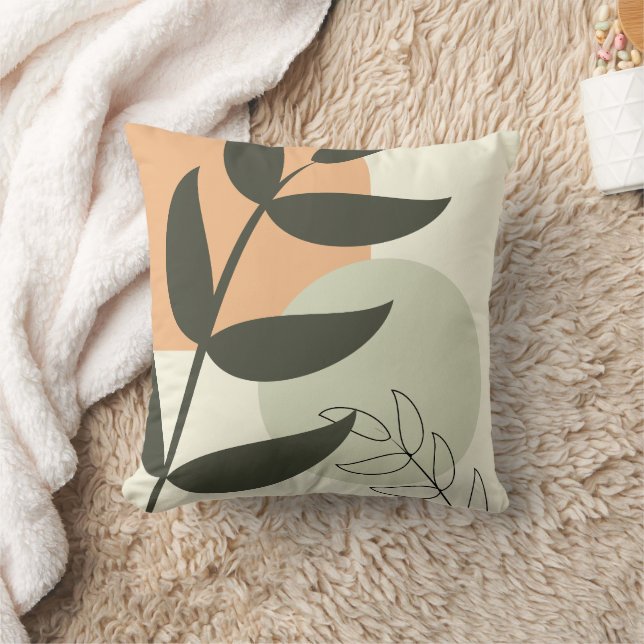 Almofada Boho Leaf Design Throw Pillow (Cobertor)