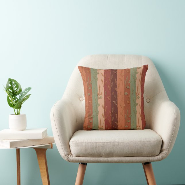 Almofada Boho Leaf Pattern Rustic Home Decor (Cadeira)