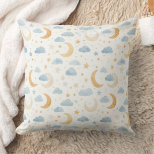 Almofada Boho Lua Estrelas Nuvem Crianças