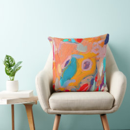Almofada Boho Modern Abstrato Trabalho de arte