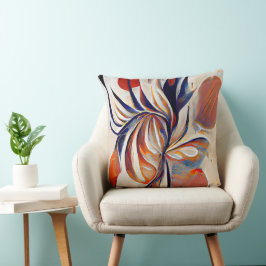 Almofada Boho Modern Abstrato Trabalho de arte