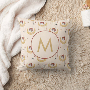 Almofada Boho Moon Stars Butterfly Patterfly Monograma