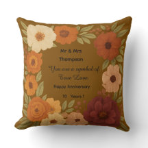 Boho Mr & Mrs Travesseiro Presente Floral