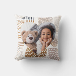 Almofada Boho Mudado Forme Foto do Coração