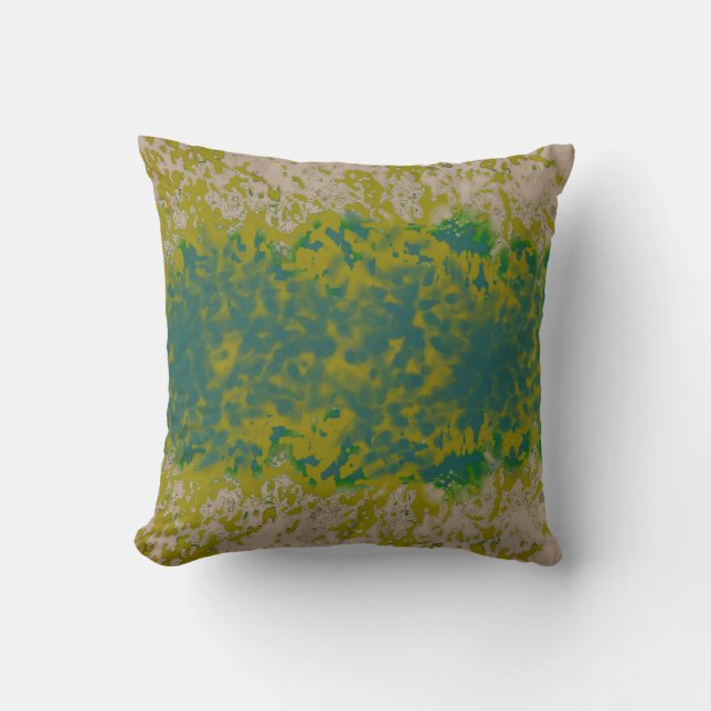 Almofada Boho Mustard Splatter Design (Frente)