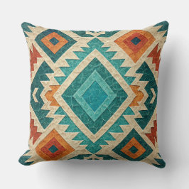 Almofada Boho Navajo Tribal Throw Pillow