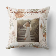 Almofada Boho Personalizada Presente de Foto Boêmi