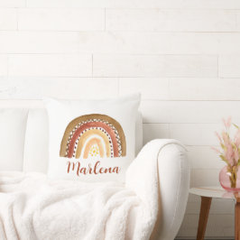 Almofada Boho Rainbow Bohemian Earthy Tones Neutrais Sun