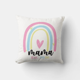 Almofada Boho Rainbow Custom Mama Est. Year Keepsake