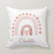 Boho Rainbow Dusty Pink Nursery Travesseiro decora