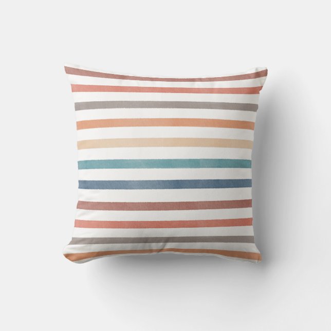 Almofada Boho Retro Stripes Travesseiro decorativo Padrão (Frente)