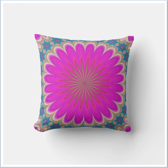 Almofada Boho Rosa Mandala (Criador carregado)