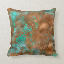 Boho Teal Copper Grunge