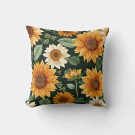 Almofada Boho Terracotta Vintage Sunflower Pattern