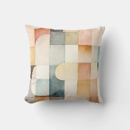 Almofada Boho Watercolor Abstrato Art