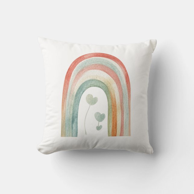 Almofada Boho Watercolor Rainbow (Frente)