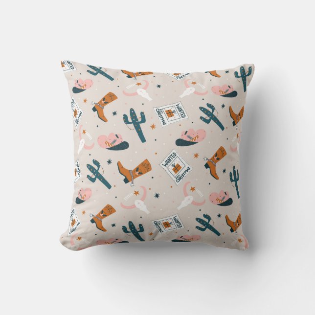 Almofada Boho Western Christmas - Beige (Frente)