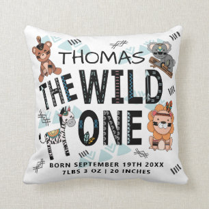 Almofada Boho Wild One Birth Stats