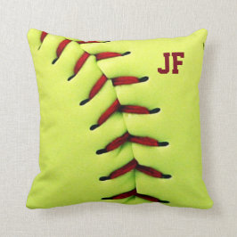 Almofada Bola amarela personalizada do softball
