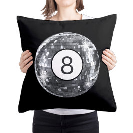 Almofada Bola de Disco Silver, 8 Ball Art, Dorme de Garota
