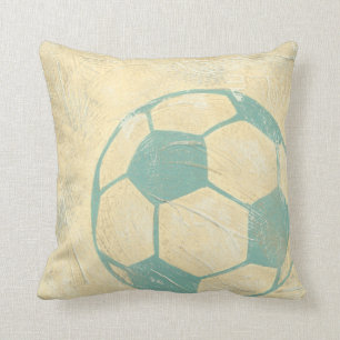 Almofada Bola de futebol de Pastel Blue por Chariklia Zarri