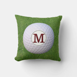 Almofada Bola de golfe Monograma Golfista Gramado Relva