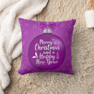Almofada Bola de Natal Decorativa Moderna com Neve