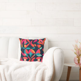 Almofada Bold Bauhaus Florals: Design Geométrico Vibrante
