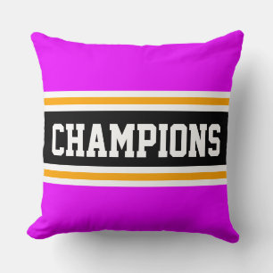 Almofada Bold CHAMPIONS Brilhante Tiras Atlíticas Pretas, C