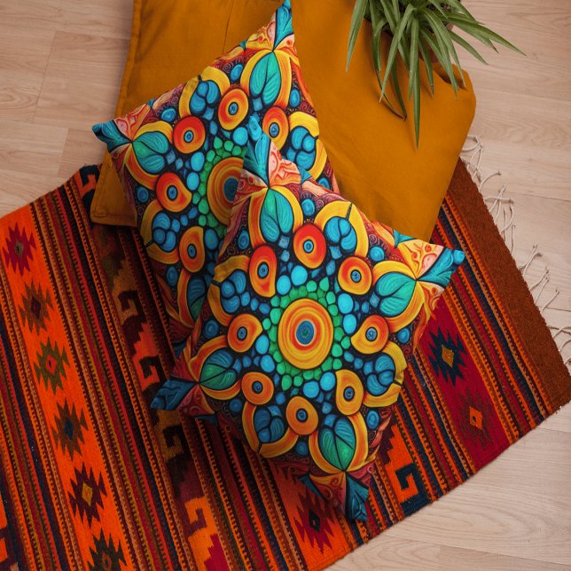 Almofada Bold Ethnic Mandala (Criador carregado)